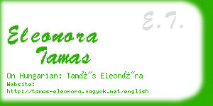eleonora tamas business card